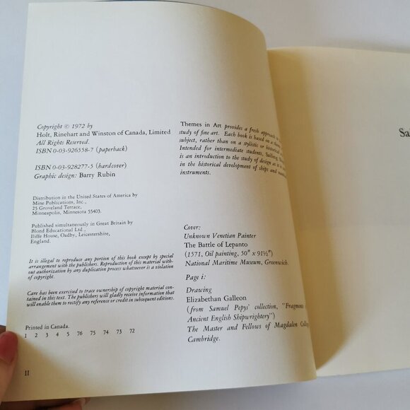 1960s Themes in Art: Sailing Ships Book Vintage Artwork Paintings George Wallace - Picture 6 of 10